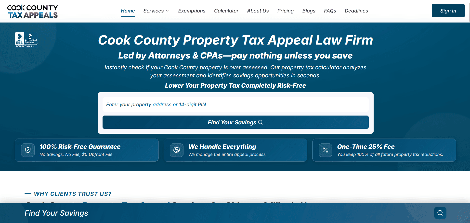 Cook County Tax Appeal project screenshot