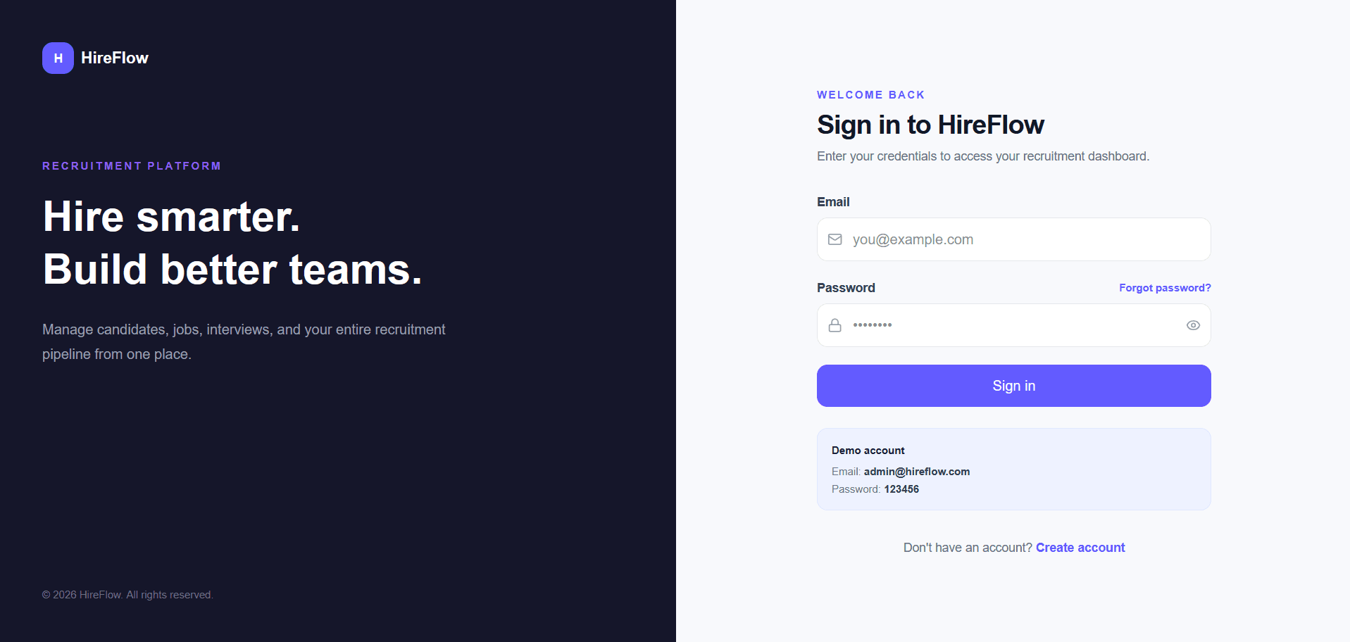 HireFlow — Recruitment Management Platform project screenshot