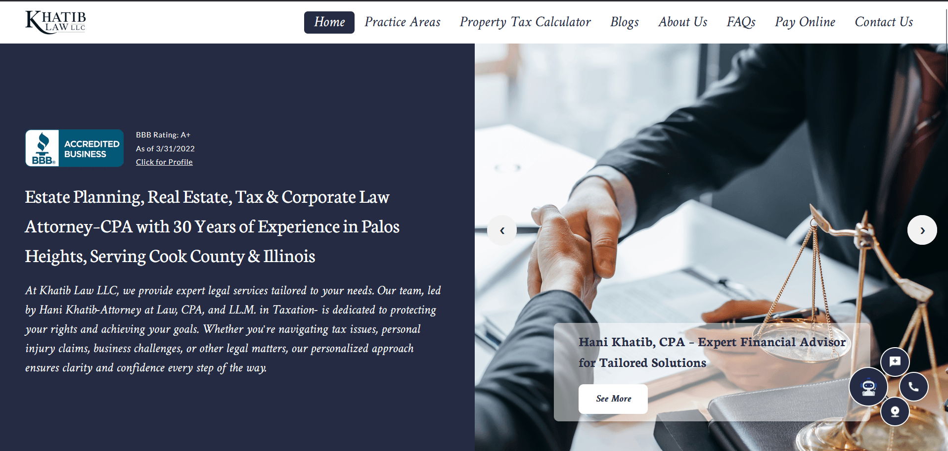 Khatib Law LLC project screenshot